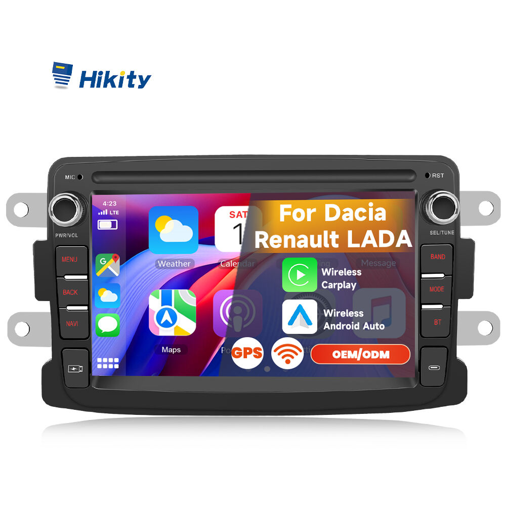 Podofo Android Car Radio 7 Inch 2+64GB Car Stereo Autoradio CarPlay Android Auto BT GPS WiFi ASP for Dacia Auto Electronics A4105