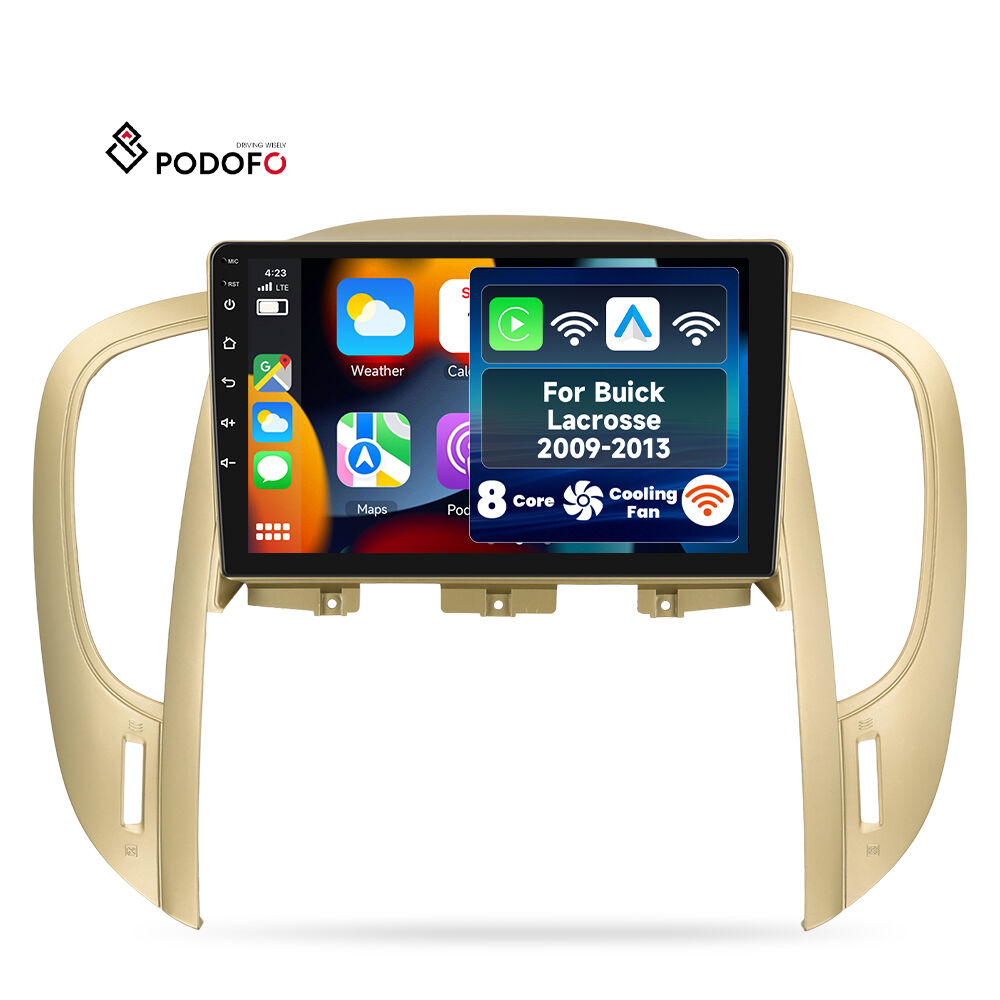 Podofo 9'' Android Car Radio for Buick Lacrosse 2009-2013 Qualcomm 8 Core 4+64G Wireless CarPlay/Android Auto WiFi 4G Wholesale