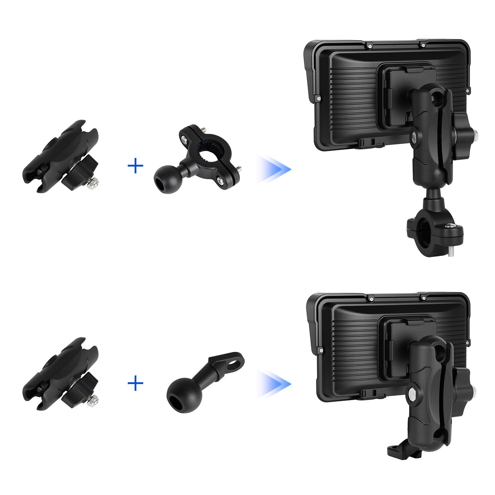 Podofo 5 Inch Portable Motorcycle IPS Screen with iPhone Carplay 