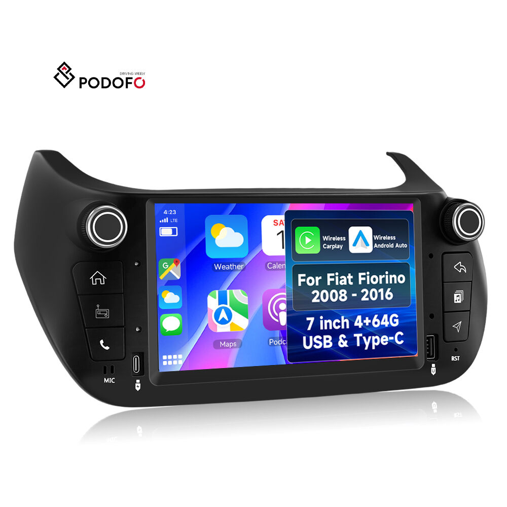 Podofo for FIAT Fiorino 2008-2016 Android Car Radio 4+64G 1080P Incell Screen Wireless Carplay/Android Auto GPS WiFi OEM ODM A4516