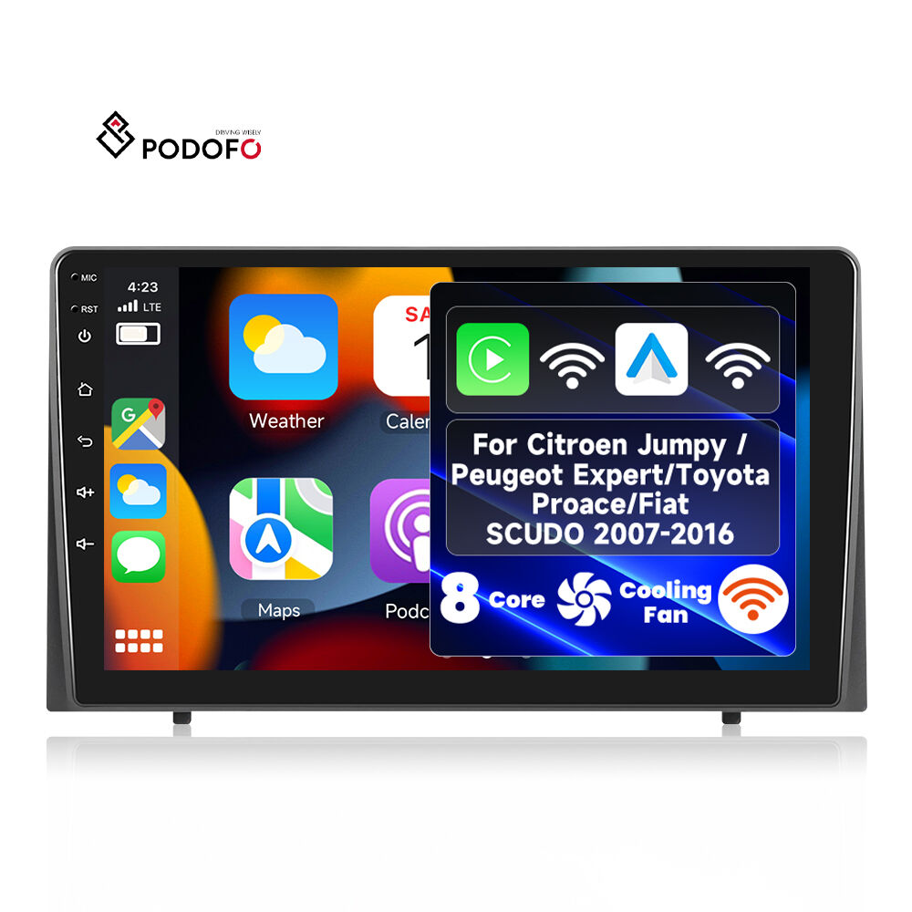 Podofo for Citroen Jumpy /Peugeot Expert/Fiat SCUDO/Toyota Proace 9'' Qualcomm 8 Core Car Radio Wireless CarPlay/Android Auto A8480A4135