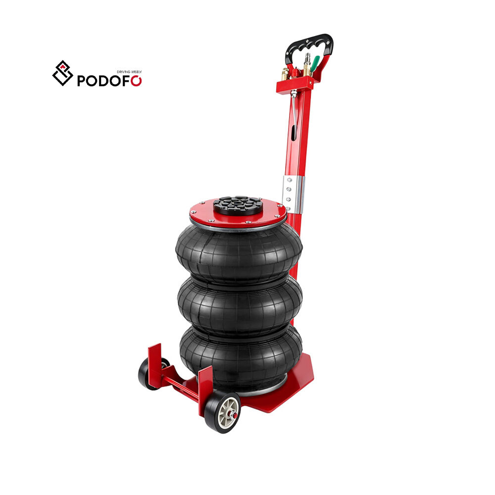 Podofo 3 Ton/6600Lbs Pneumatic Jack Airbag Car Jack Adjustable Handle Lifting Height 3-5s Fast Lifting Heavy Duty for Automobile W6175EU