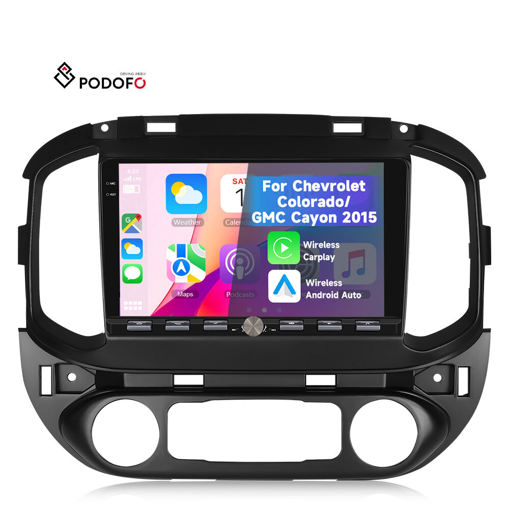 Podofo for Chevrolet Colorado/GMC Canyon 2015 9'' 4+64G Car Radio Para Auto Wireless CarPlay/Android Auto Piano Key GPS WIFI A8416A4170/A8416