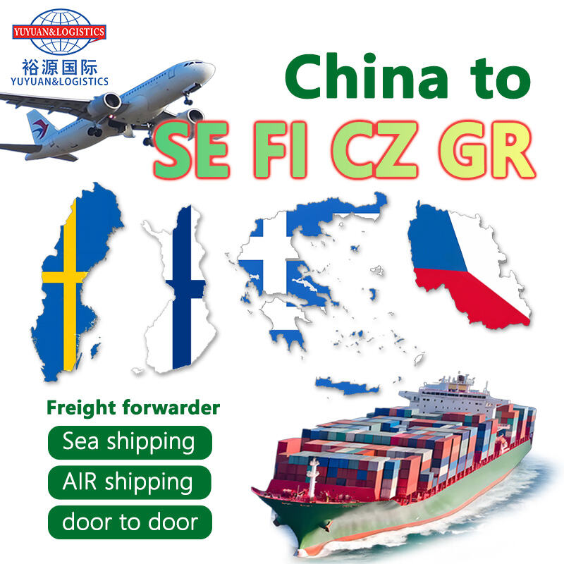 Shipping Agent From Guangzhou China to Sweden Finland Czech Republic Greece ocean Freight Rates Shipping Quote DDP Service by Sea
