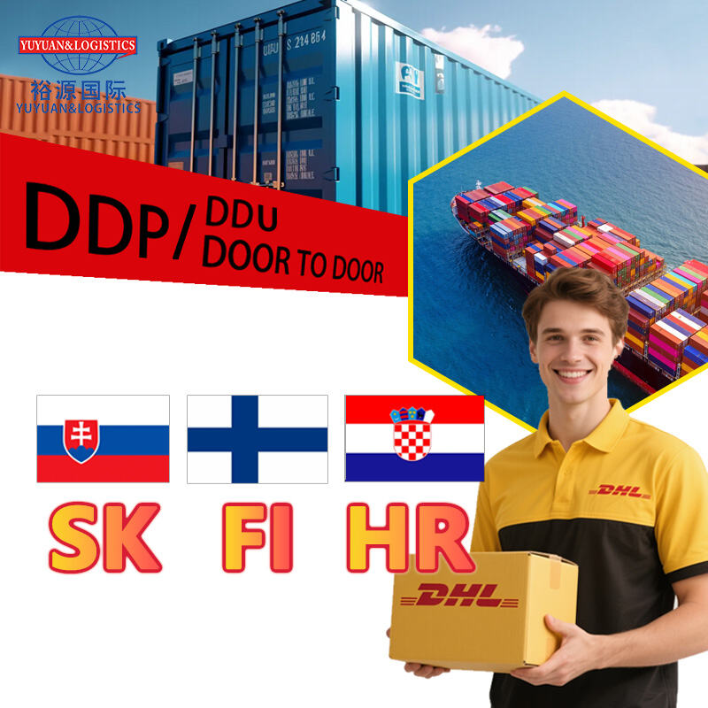 DDP Express Shipping Agent Guangzhou to Slovakia Finland Croatia Offering Door-to-Door DHL Freight Forwarder Logistics Services