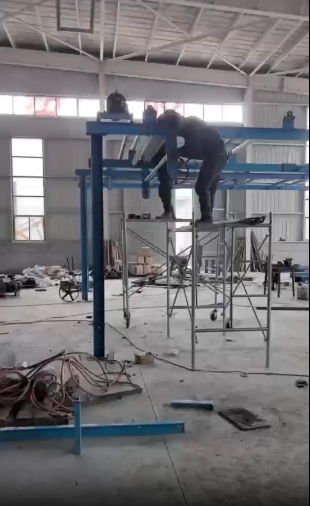 Installation of Vertical Fabric Brushing Machine
