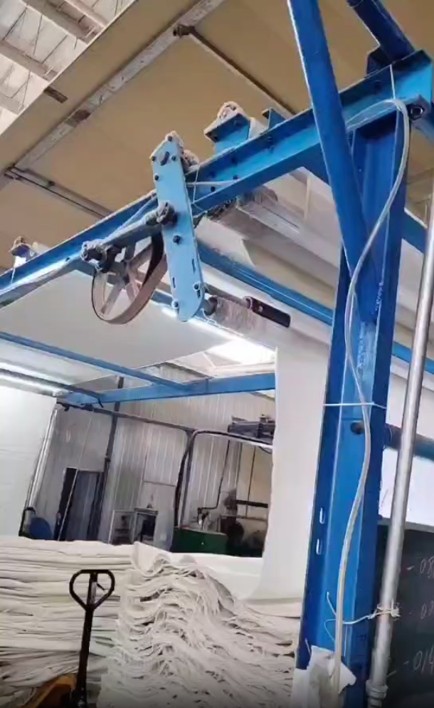Operation of Vertical Fabric Brushing Machine