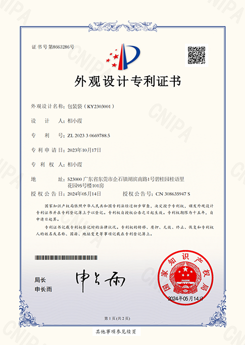 Certificado de Diseño de Patente