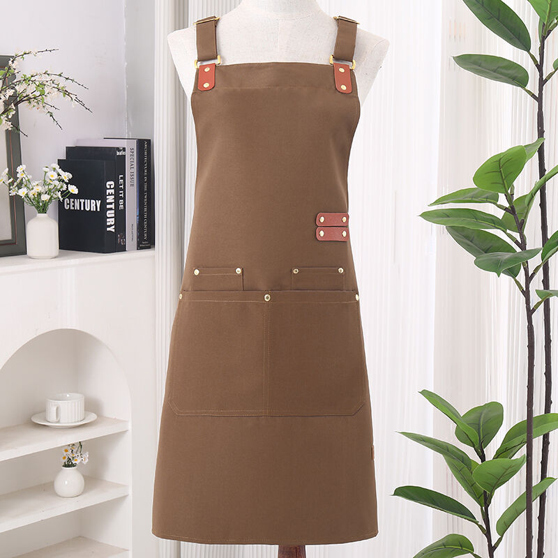 Custom Mens  Duty Waterproof Bbq Canvas Tool Work Apron with Pockets