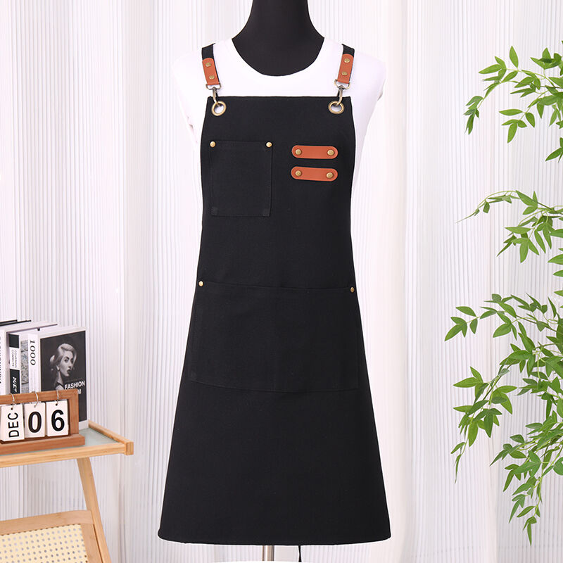 High Quality Cross Back Polyester Cotton Woman Men Artist Hair Salon Barista Coffee Shop Bakery Work Aprons
