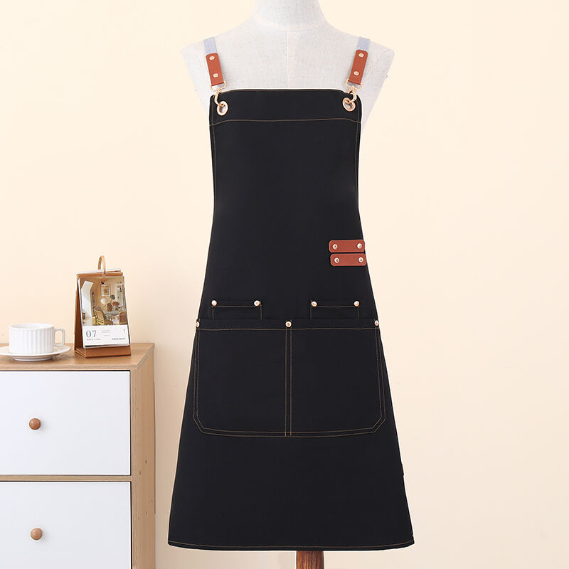 Custom Printed Logo BBQ Work Painting Waiter Baker Cooking Kitchen Chef Apron with 2 Pockets