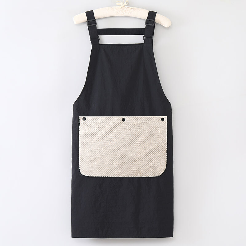 Taslon Fabric Apron Big Pockets Customize Embroidery Logo Painting Custom Adult Detachable Hand Towel Apron