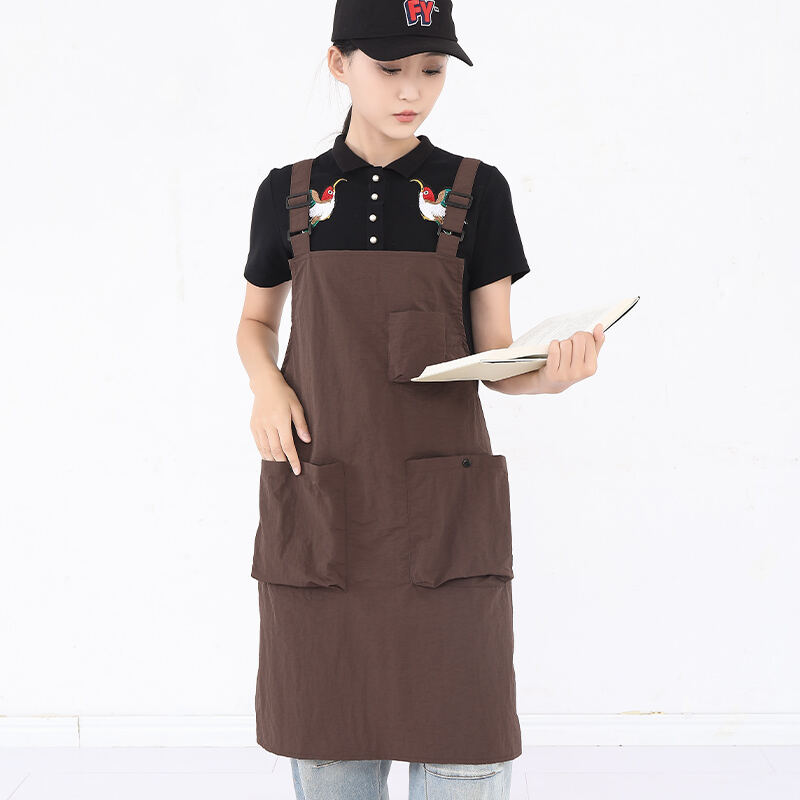  Wholesale Custom Printed Logo Waterproof Work Clothes Aprons for Household and Kitchen Advertising