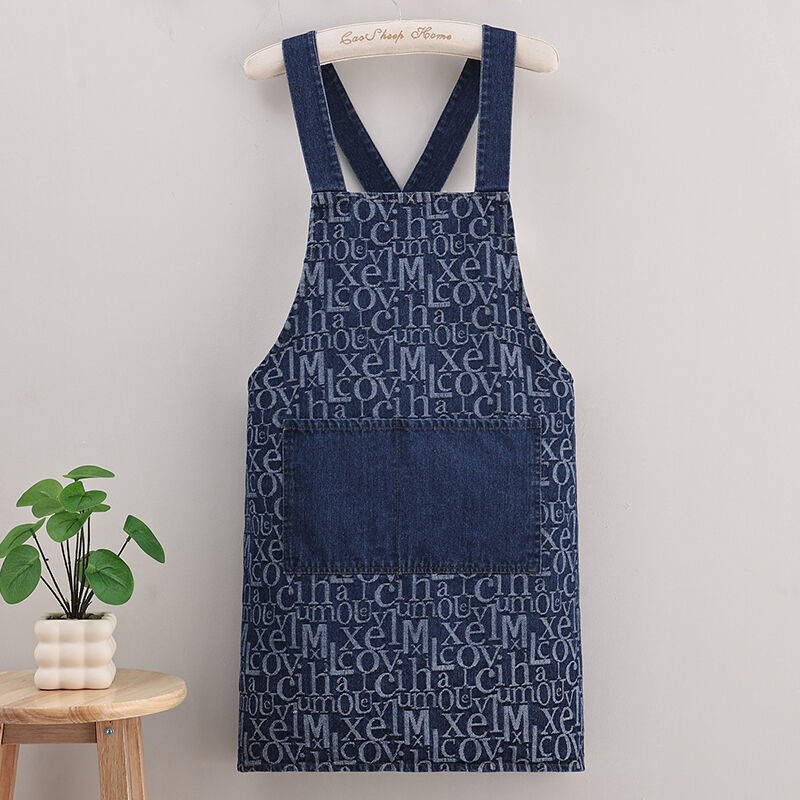 Custom Unisex Vintage Blue Jeans Restaurant Coffee Barista Bartender Denim Apron