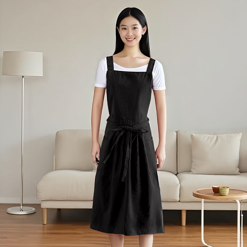 Wholesale Custom Logo Printed Waterproof Comfortable Kitchen Cooking High Quality women dress Taslon Fabric Aprons