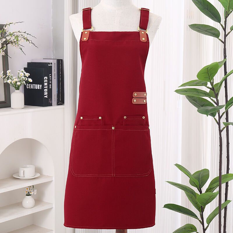 Custom Mens  Duty Waterproof Bbq Canvas Tool Work Apron with Pockets