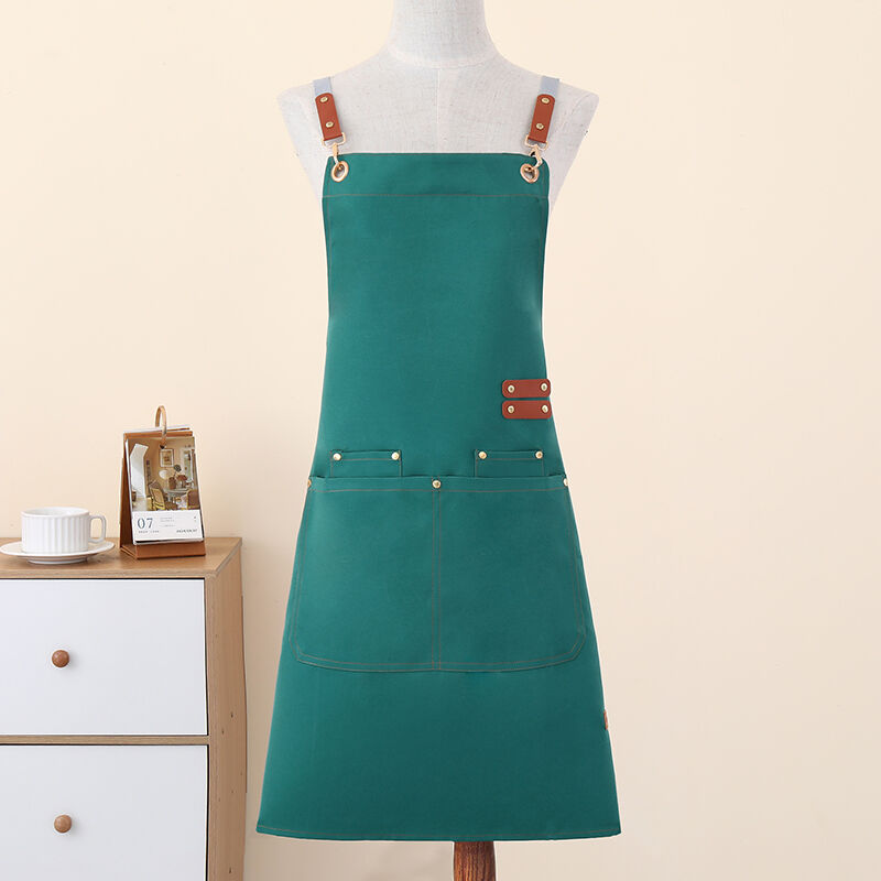 Custom Printed Logo BBQ Work Painting Waiter Baker Cooking Kitchen Chef Apron with 2 Pockets