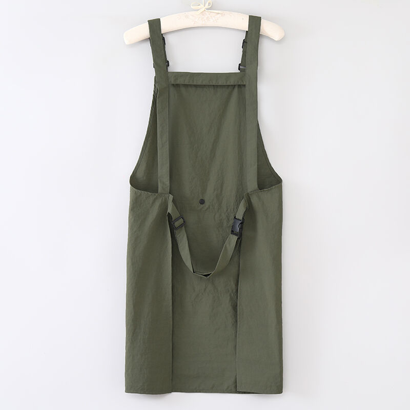 Taslon Fabric Apron Big Pockets Customize Embroidery Logo Painting Custom Adult Detachable Hand Towel Apron