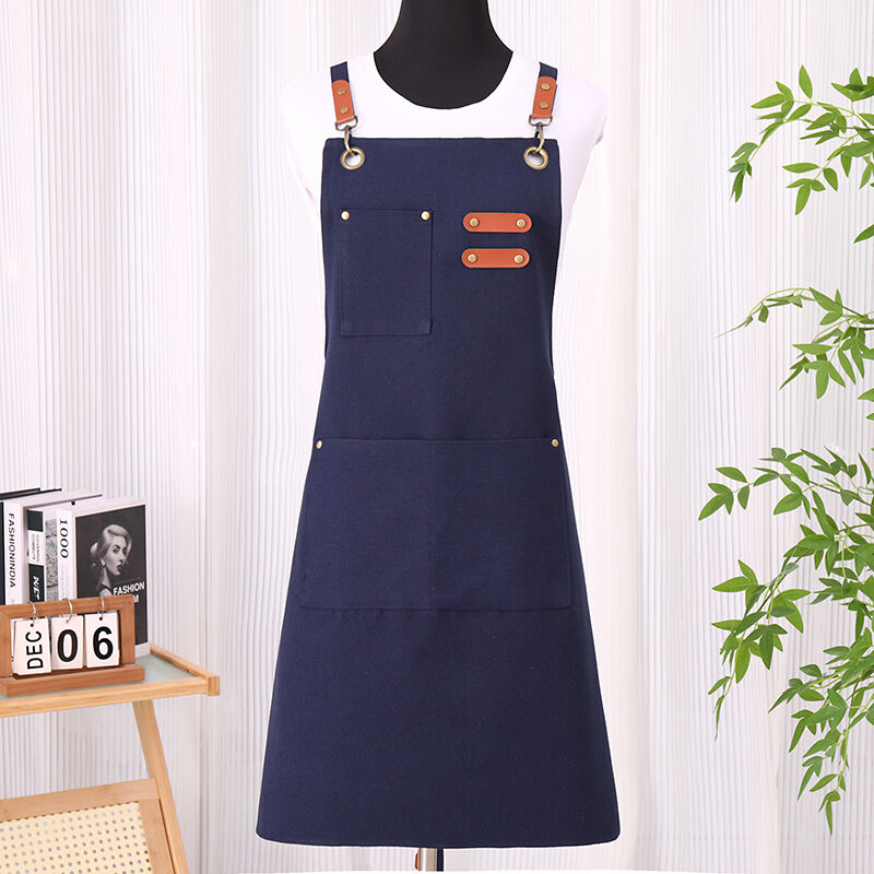 High Quality Cross Back Polyester Cotton Woman Men Artist Hair Salon Barista Coffee Shop Bakery Work Aprons