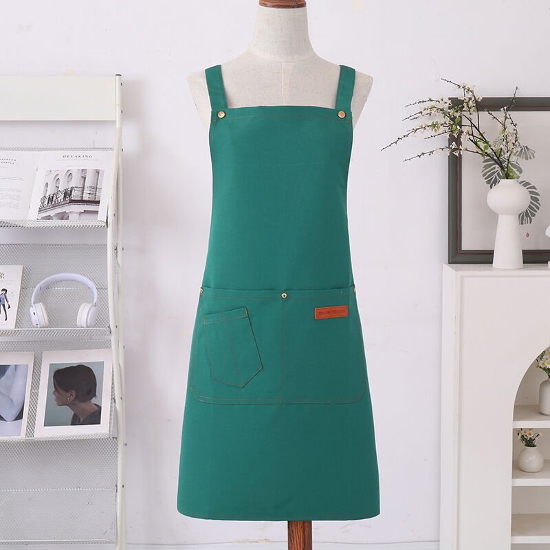 Best Apron Custom logo Breathable Canvas Restaurant Apron Waterproof Canvas Fabric Chef Cooking Apron