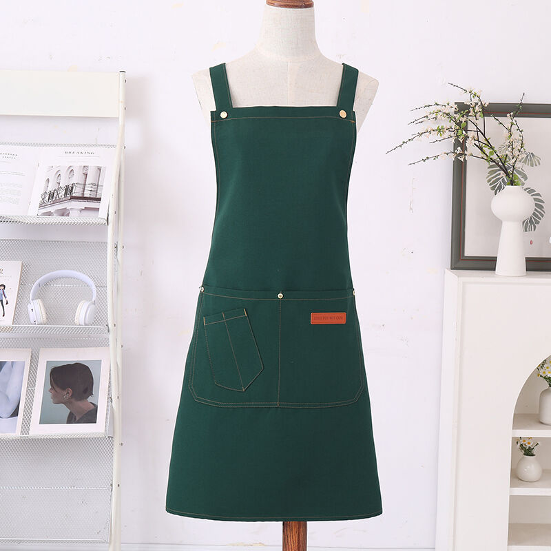 Best Apron Custom logo Breathable Canvas Restaurant Apron Waterproof Canvas Fabric Chef Cooking Apron