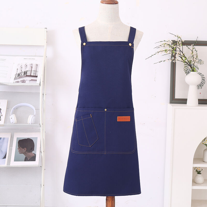 Best Apron Custom logo Breathable Canvas Restaurant Apron Waterproof Canvas Fabric Chef Cooking Apron