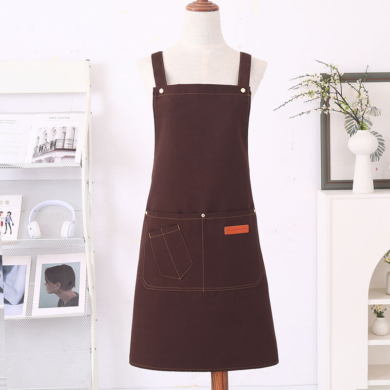 Best Apron Custom logo Breathable Canvas Restaurant Apron Waterproof Canvas Fabric Chef Cooking Apron