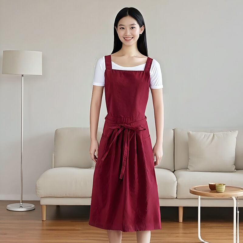 Wholesale Custom Logo Printed Waterproof Comfortable Kitchen Cooking High Quality women dress Taslon Fabric Aprons