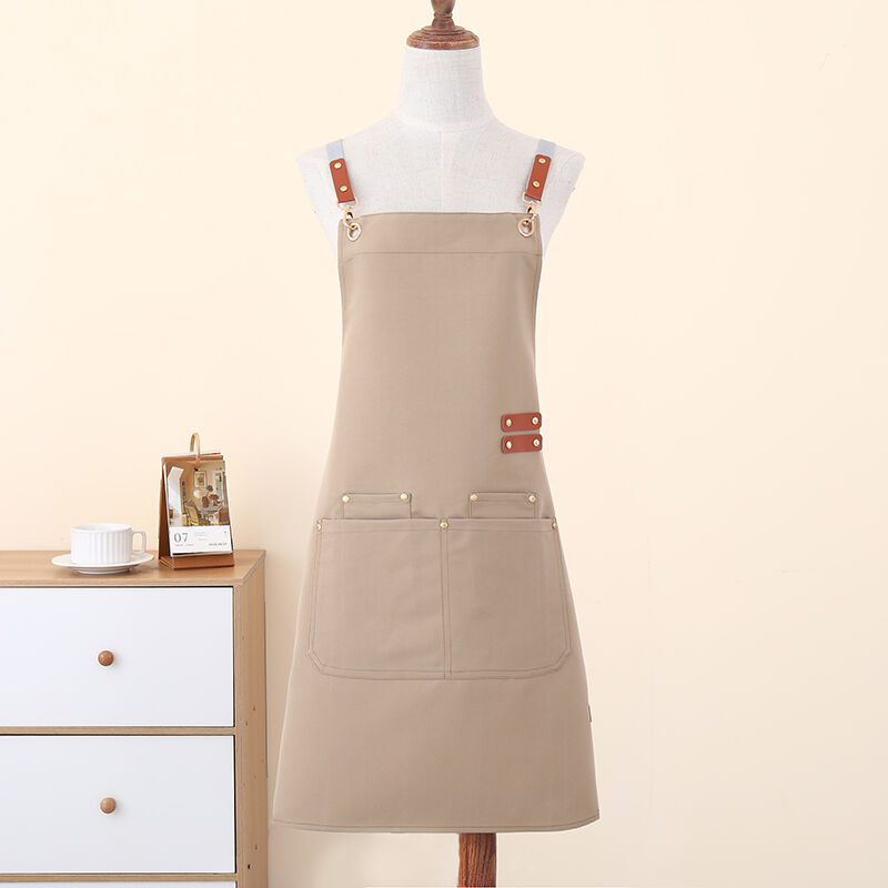 Custom Printed Logo BBQ Work Painting Waiter Baker Cooking Kitchen Chef Apron with 2 Pockets