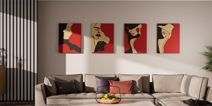 Home living room mural decoration scene