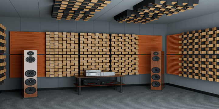 Do you know what kind of sound-absorbing soft panels are used in the recording studio?