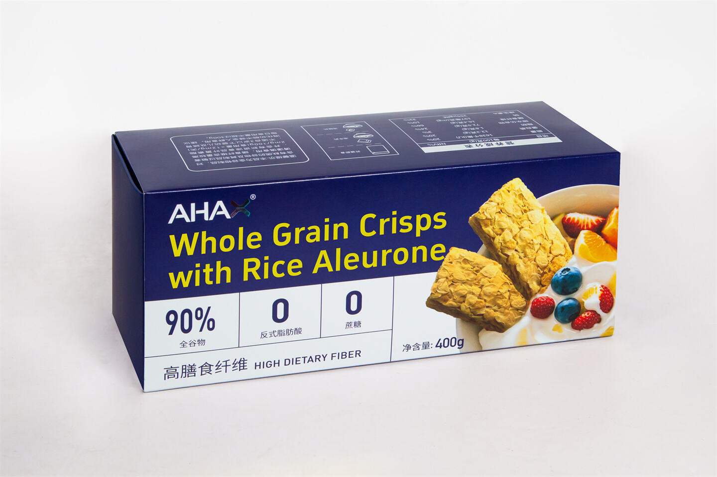 AHAX Whole Grain Crisps with Rice Aleurone Snack Smarter. Live Better.