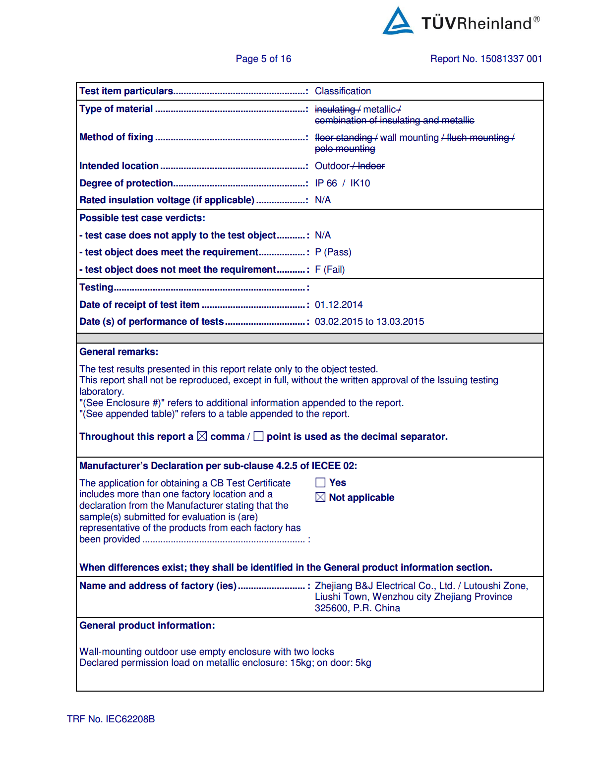 Certificate