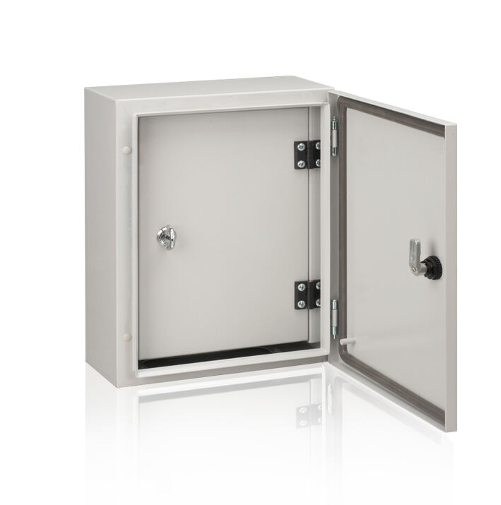 Monobloc industrial wall mounting steel enclosures with internal door IP66