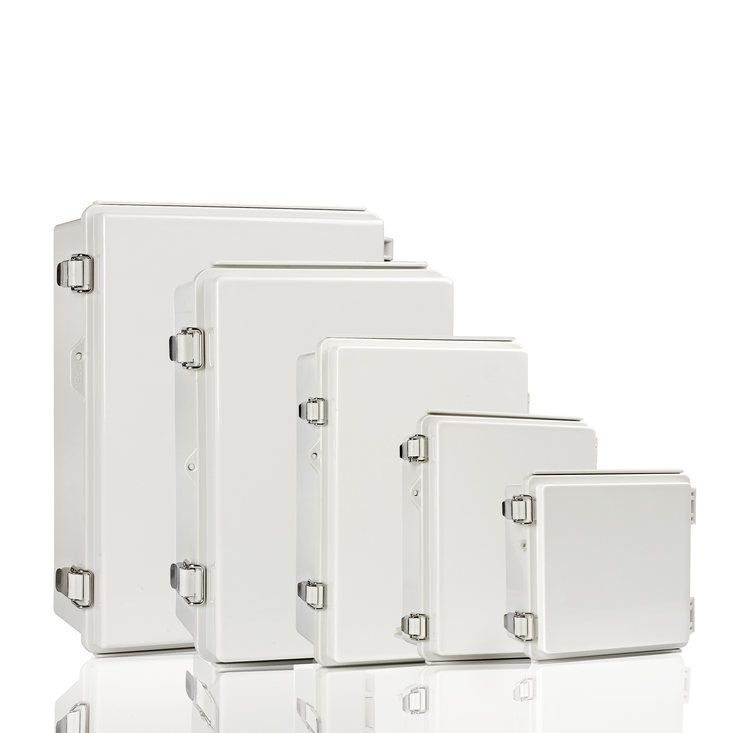 Stainless Steel Hinged IP678 Plastic Enclosure Box Dustproof Waterproof Electrical Box With Gray Cover