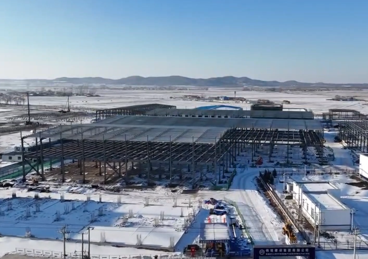 Steel Structure Project Captured from Above: Precision Manufacturing in Every Detail