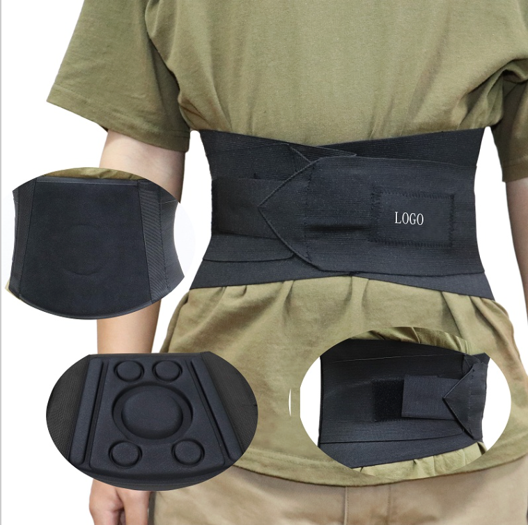 Lower Back Brace with dual Adjustable Straps and Back Plate