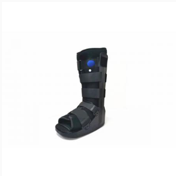 Orthomen tall Poly Pneumatic foam walking Boot knee walker braces plastic shell rocker bottom
