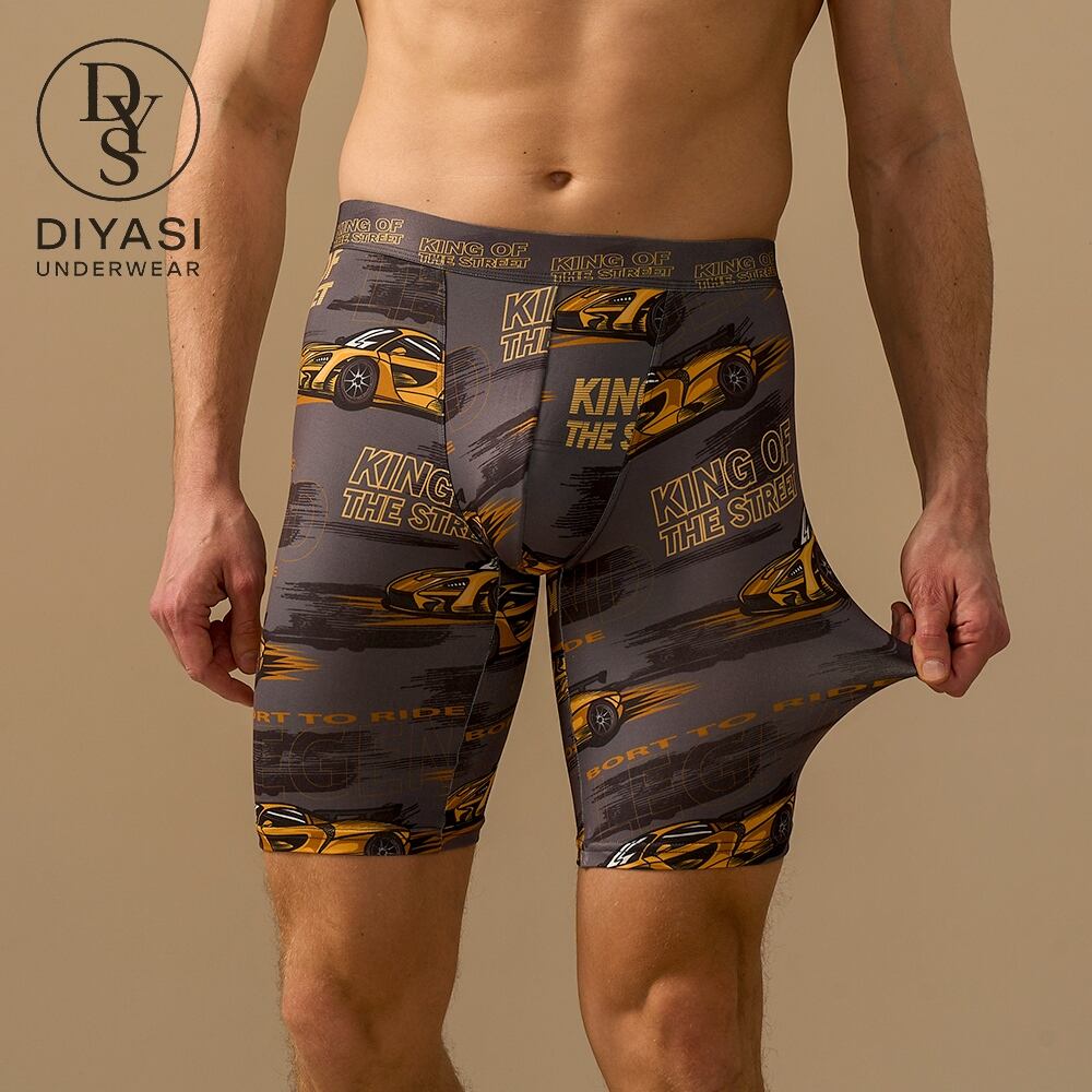 OEM High Waist Long Leg Men’s Boxer Briefs | Custom Printed Modal Underwear Manufacturer Wholesale In Stock