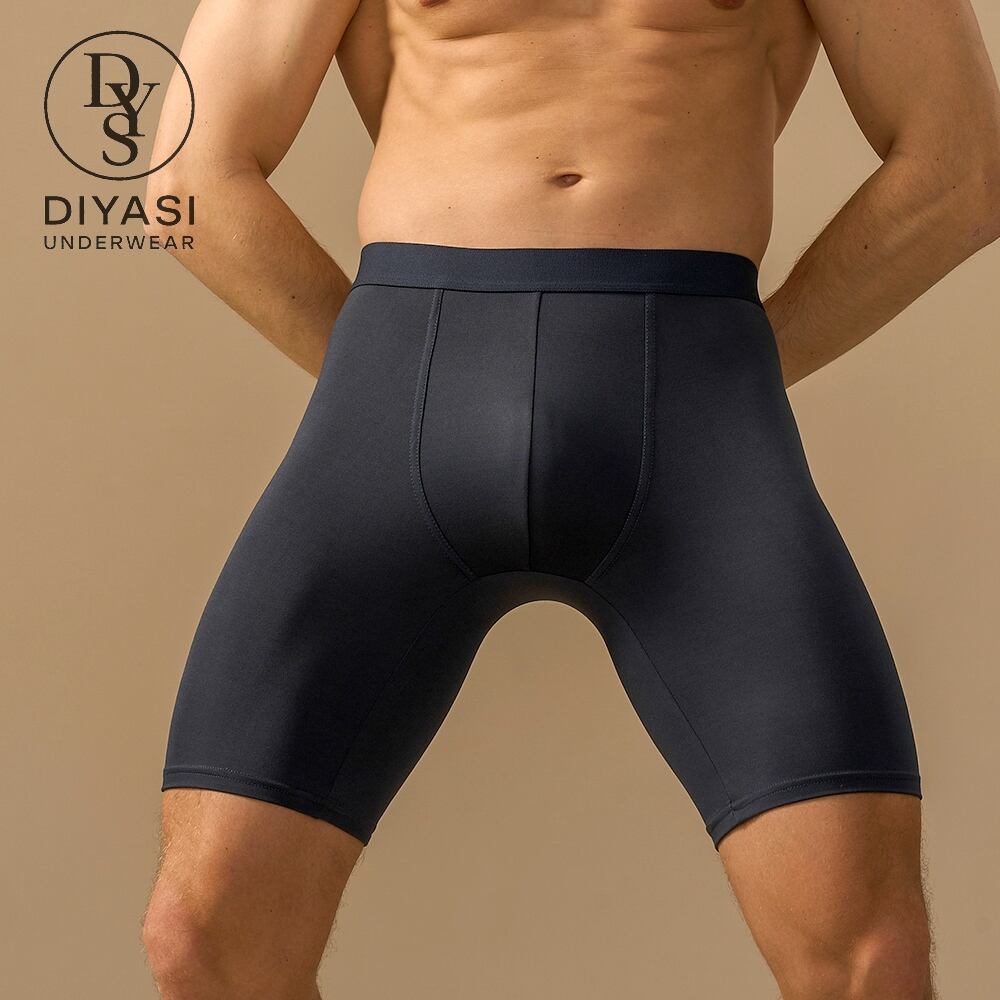 Premium Men’s Long Leg Boxer Briefs | 3D Pouch, Breathable & Anti-Chafing