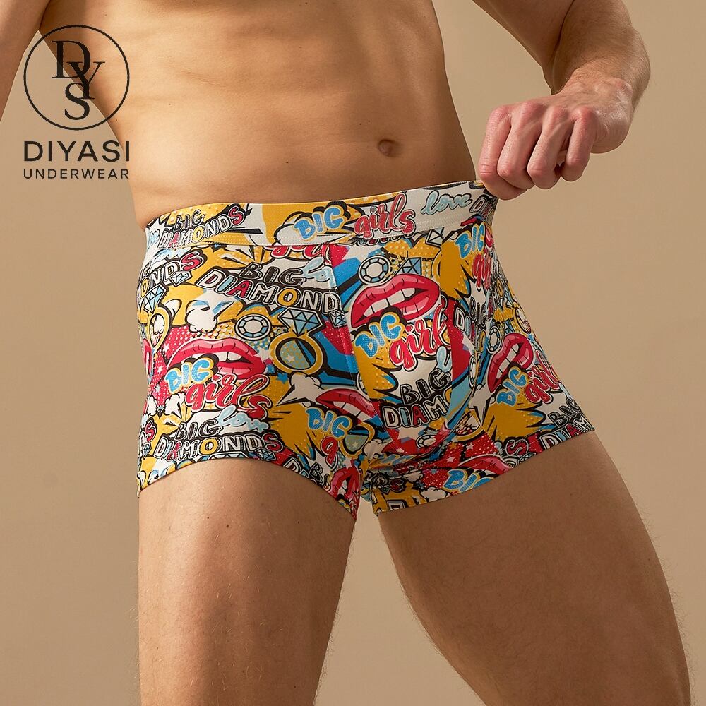 Custom Printed Boxer Brief With Modal-lined Pouch | Men’s Underwear OEM Factory | Diyasi Manufacturer