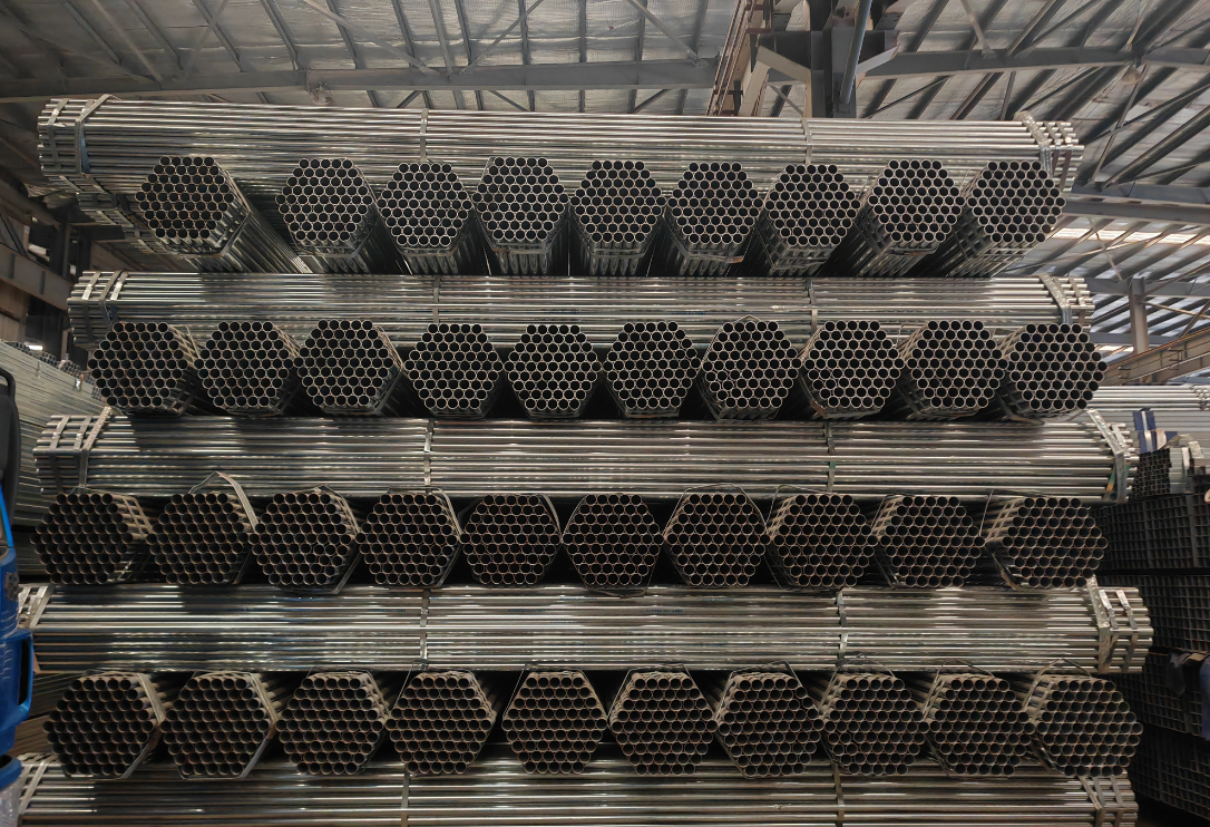 Why is galvanized pipe commonly used for outdoor railings?