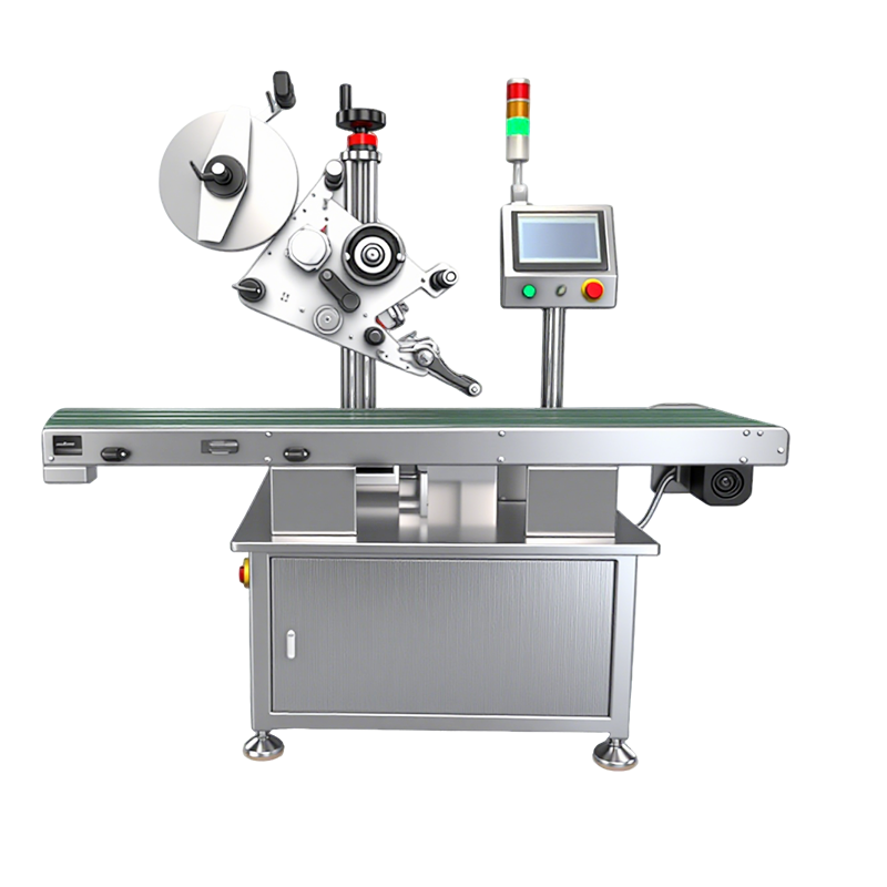 Automatic Top Labeling Machine for Flat Bottles, Boxes, and Pouches