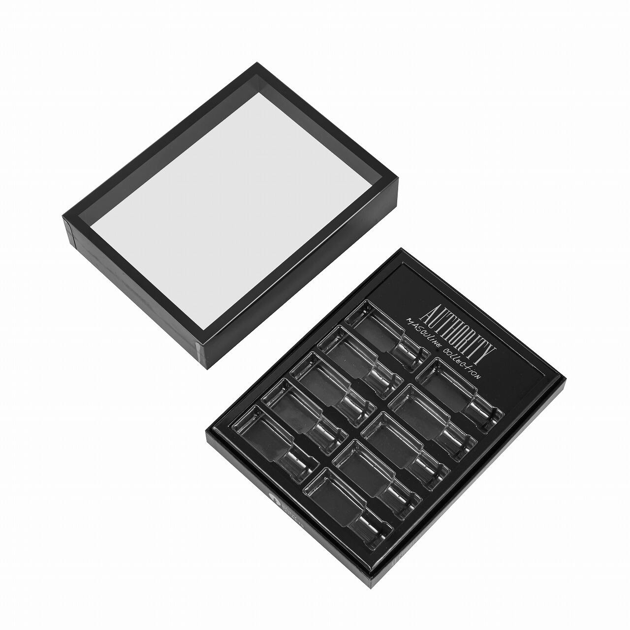 Custom Logo Rigid Paper Cardboard Makeup Skincare Set 2 Pieces Nail Polish Packaging Box With Window