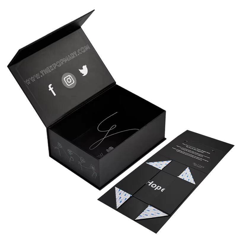 Custom Luxury Matte Black Magnetic Closure Boxes for Shoes, Bags & Apparel