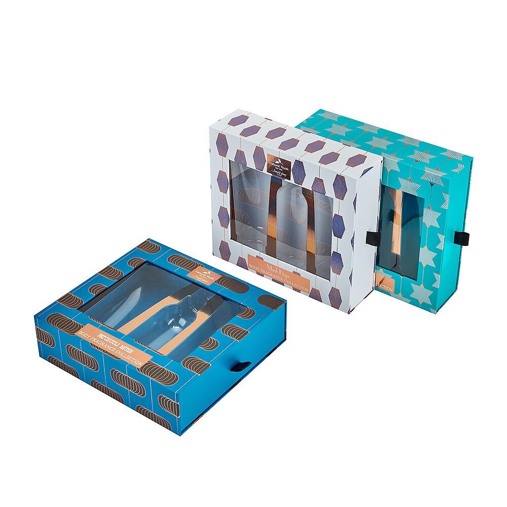 Luxury Custom Skincare Paper Drawer Box with Blister Tray and Clear Window for Cosmetic Packaging – OEM Beauty Box Supplier