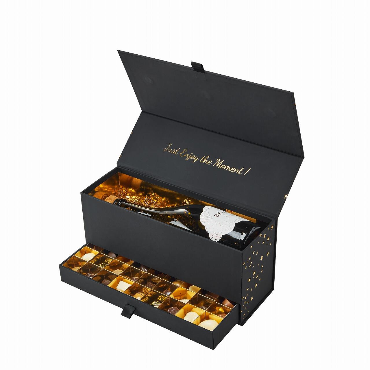 Premium Wine Chocolate Box Set | Flip-Top Drawer | Custom Logo
