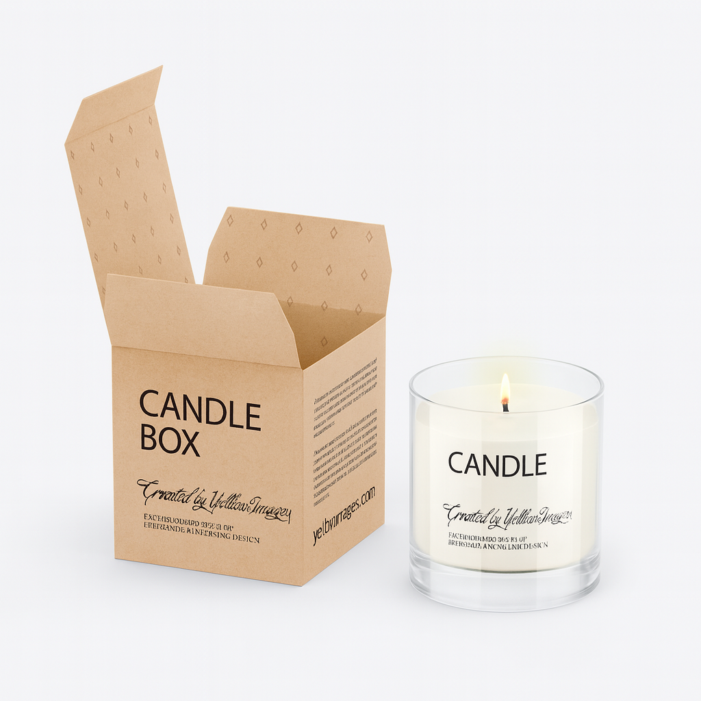 Brown Candle Box / Kraft Paper Candle Box — Sustainable Custom Packaging for Candle Brands