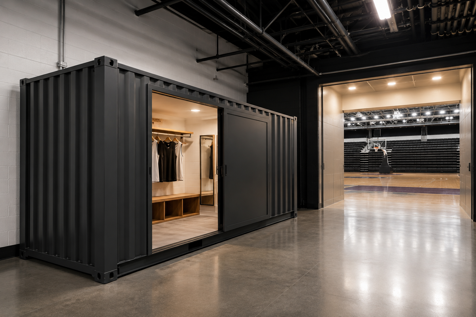 Expandable Container House | Modular Locker Room & Break Room