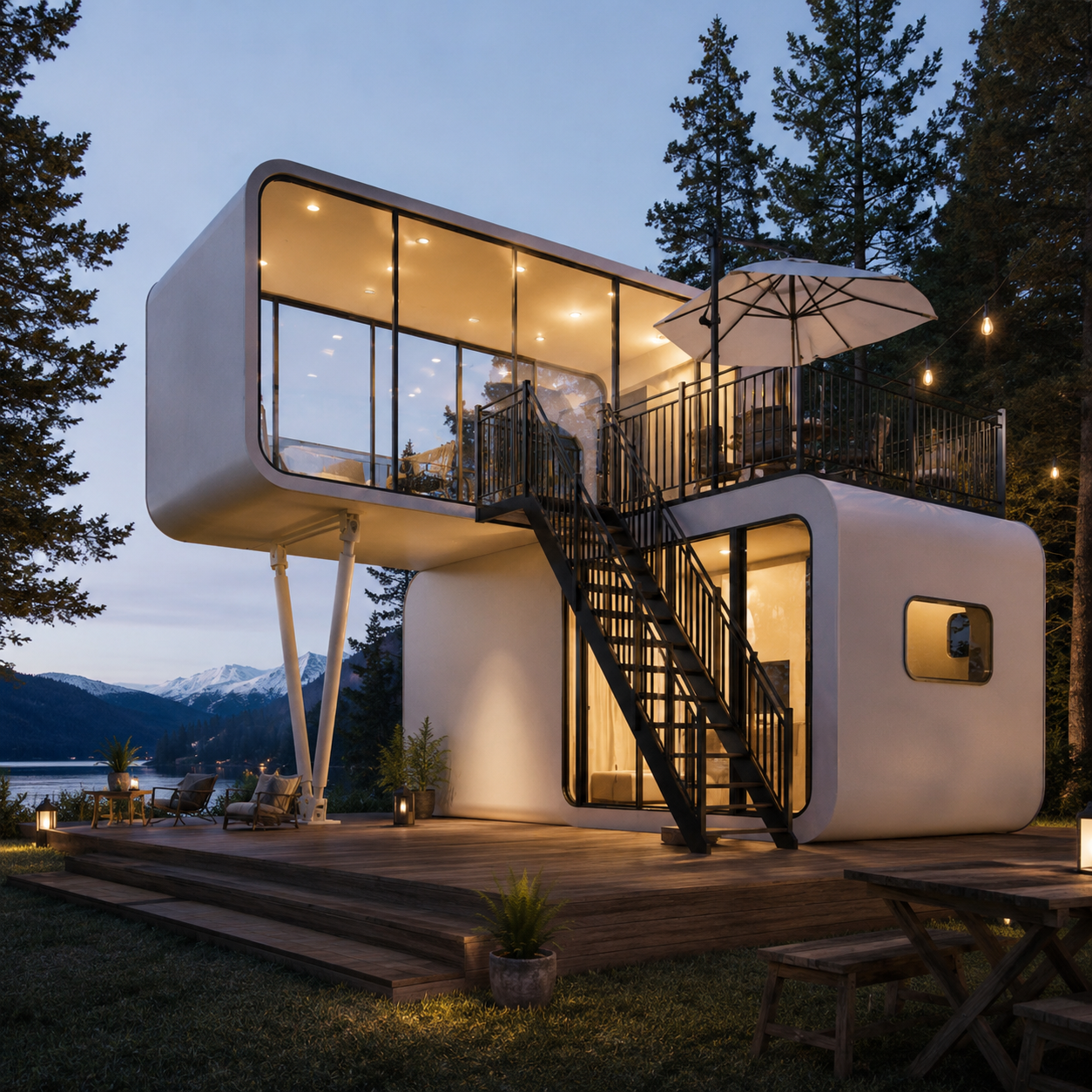 Double-layer Modern Vacation Resort Cabin